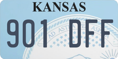 KS license plate 901DFF