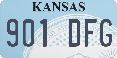 KS license plate 901DFG