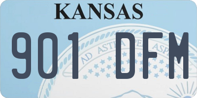 KS license plate 901DFM