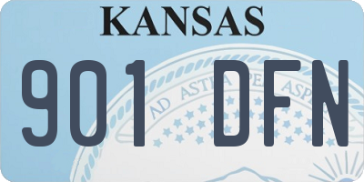 KS license plate 901DFN