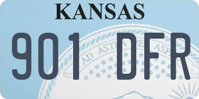 KS license plate 901DFR