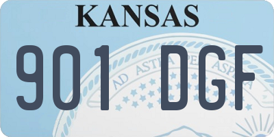 KS license plate 901DGF