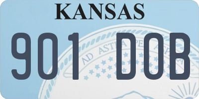 KS license plate 901DOB