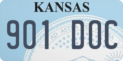 KS license plate 901DOC