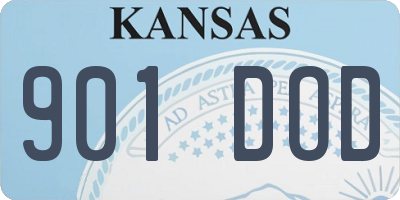 KS license plate 901DOD