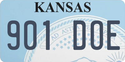 KS license plate 901DOE