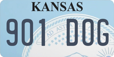KS license plate 901DOG