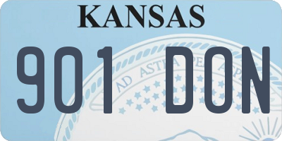 KS license plate 901DON