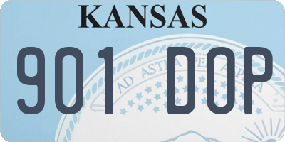 KS license plate 901DOP