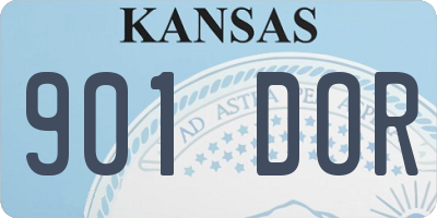 KS license plate 901DOR