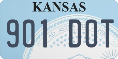 KS license plate 901DOT