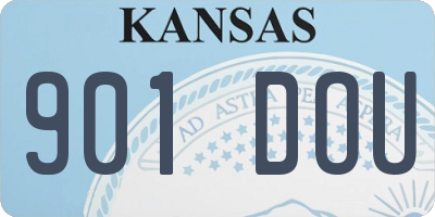 KS license plate 901DOU