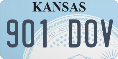 KS license plate 901DOV