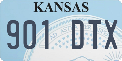 KS license plate 901DTX