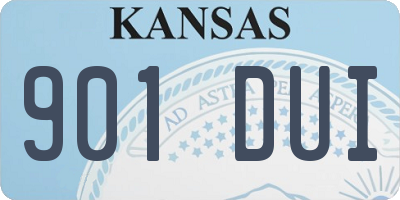 KS license plate 901DUI