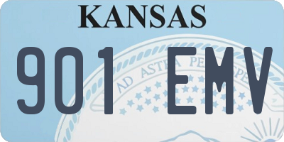 KS license plate 901EMV