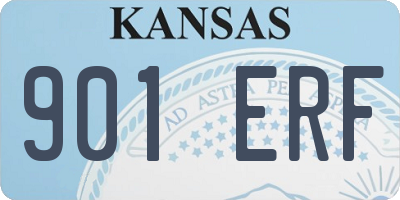 KS license plate 901ERF