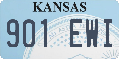 KS license plate 901EWI