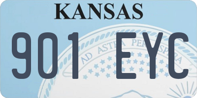 KS license plate 901EYC