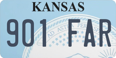 KS license plate 901FAR