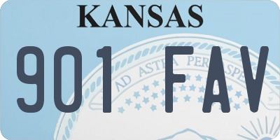 KS license plate 901FAV