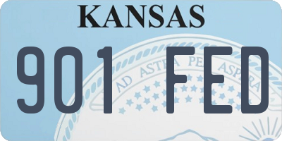 KS license plate 901FED