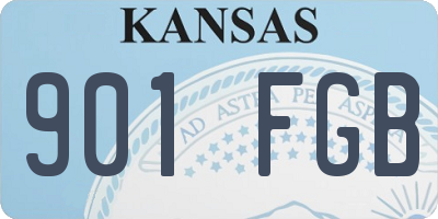 KS license plate 901FGB