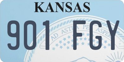 KS license plate 901FGY
