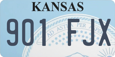 KS license plate 901FJX