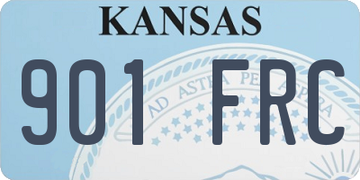 KS license plate 901FRC