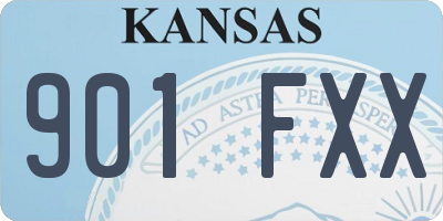 KS license plate 901FXX