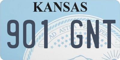 KS license plate 901GNT