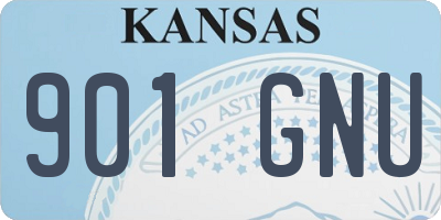 KS license plate 901GNU