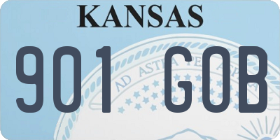KS license plate 901GOB