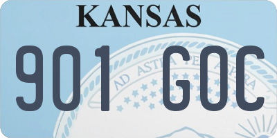 KS license plate 901GOC