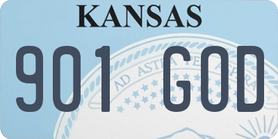 KS license plate 901GOD