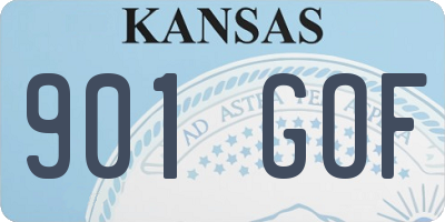 KS license plate 901GOF