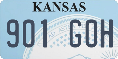 KS license plate 901GOH