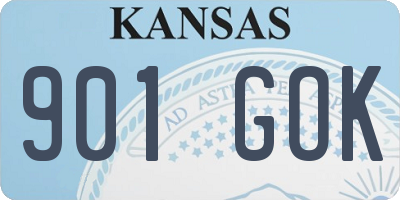 KS license plate 901GOK