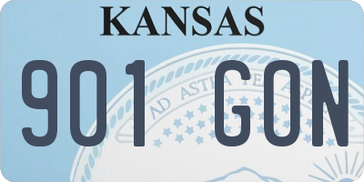 KS license plate 901GON