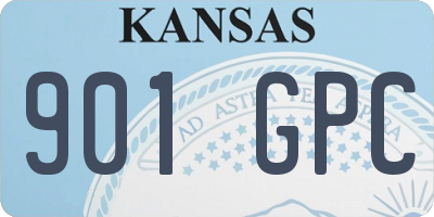 KS license plate 901GPC