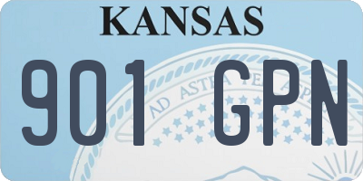 KS license plate 901GPN