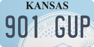 KS license plate 901GUP