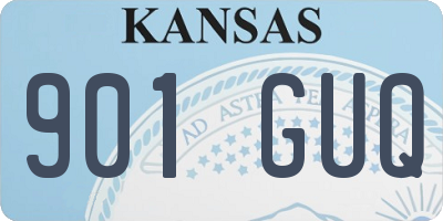 KS license plate 901GUQ