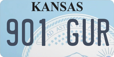 KS license plate 901GUR