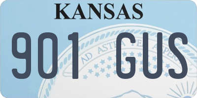 KS license plate 901GUS