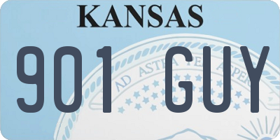 KS license plate 901GUY