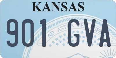 KS license plate 901GVA