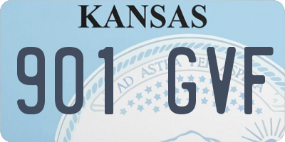 KS license plate 901GVF