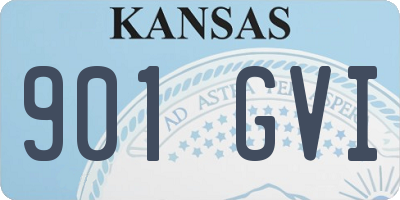 KS license plate 901GVI